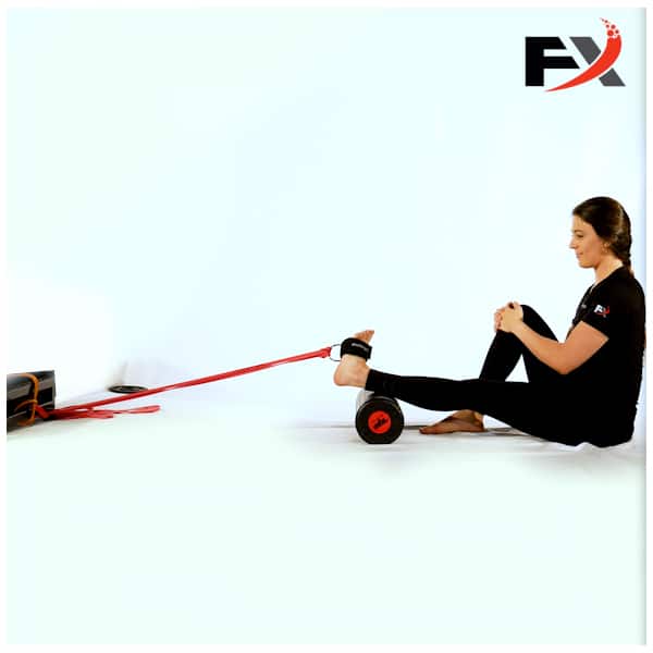 Dorsiflexion with Band and Foam Roller FX 14