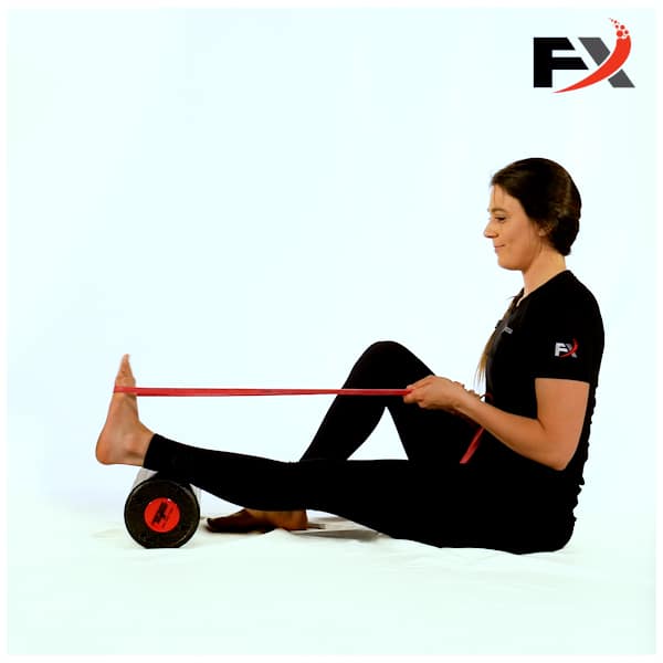 Plantarflexion with Band Foam Roller FX 13