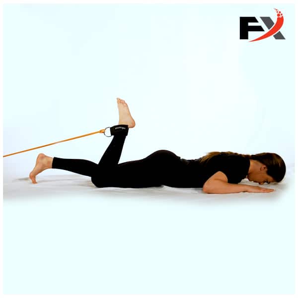 Prone Leg Curl with Band FX 18
